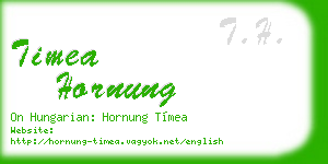 timea hornung business card